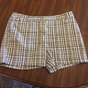 SOLD!! Merona brown and tan seersucker shorts