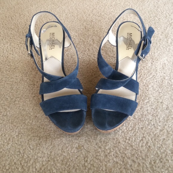 Michael Kors Navy suede sandals size 9.5