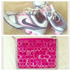 Nike shox and Coach card holder bundle