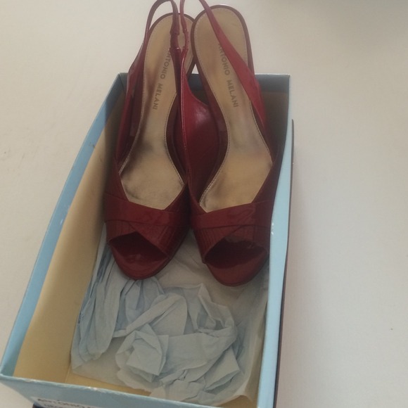 Candy Apple red sling backs - Picture 1 of 3