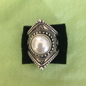 Sterling pearl ring for @carriebradbury