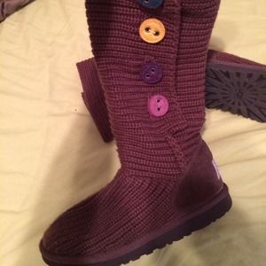 Ugg crochet boot sz 5 kids womens sz 6.5, 7