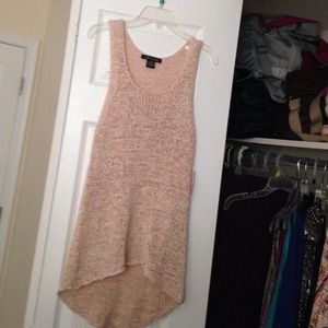 Blush sweater tank top