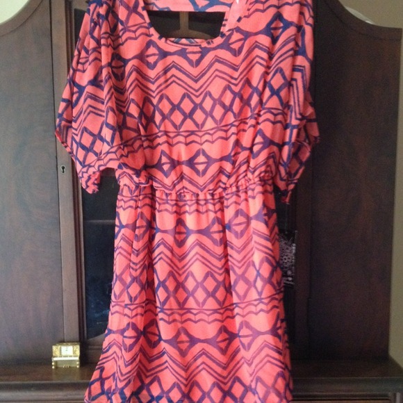 ORANGE WITH BLUE DRESS NEVER WORN FROM GOODYS