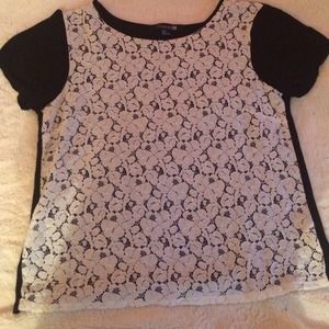 Front white lace top