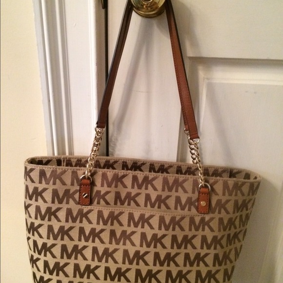 Michael Kors Authentic Logo Tote tan/brown LikeNEW