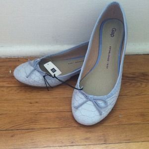GAP Light Periwinkle Blue Textured Flats
