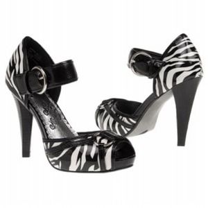 Naughty Monkey Chutes and Ladders Zebra Heels