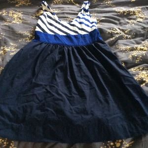Make offer! Navy blue dress with stripes