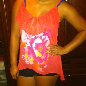 Very sheer see through blouse