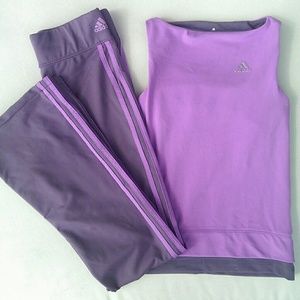 Adidas workout top and pants - top XS, bottom S