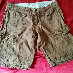 Green Cargo Shorts
