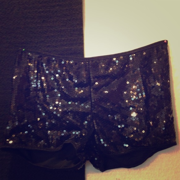 Black sequence shorts.
