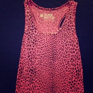 Cheetah print tank top.