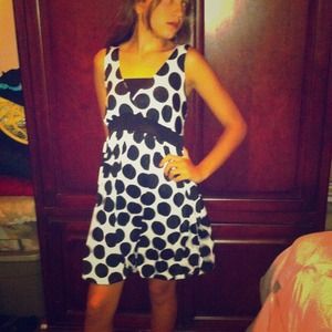 Black and white dot dress