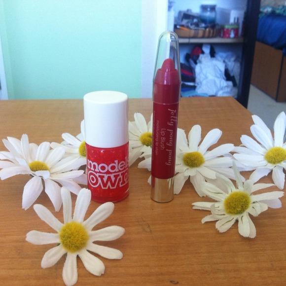 Red Nail Polish and Red Moisturizing Lip Stain