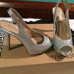Sparkly high heel shoes