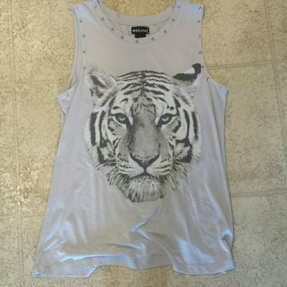 Tiger tank top with studs - Picture 1 of 3