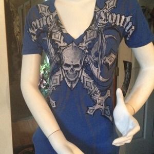 Very nice shirt blue with lots of detail