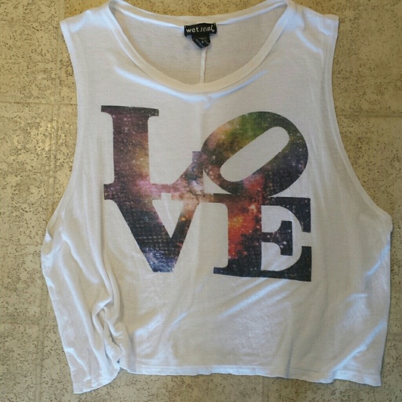 White Love Galaxy Tank top. (Loose fitting) - Picture 1 of 2