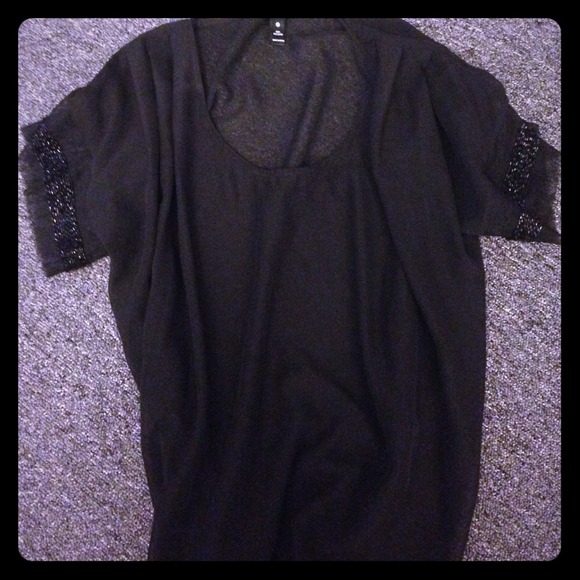 Aqua see thru black blouse! Perfect for going out.