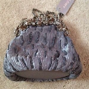 Grey and Silver Evening Bag