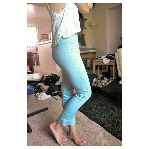 Mint green high waisted pants - Picture 1 of 1
