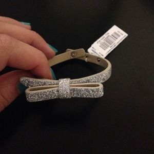 Cute silver glitter bracelet