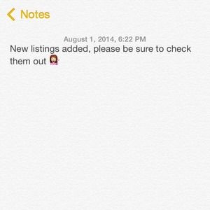 New items listed