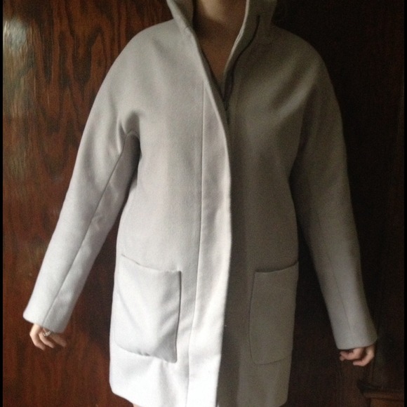 Beige/ Gray Blanket Coat