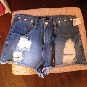 Forever 21 High waisted studded shorts