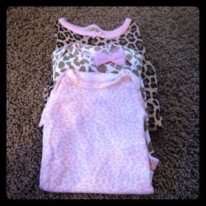Carters leopard print onsies