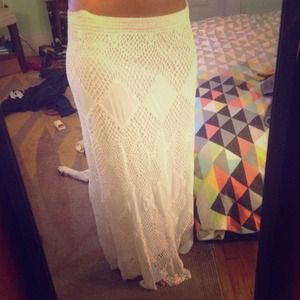 Crochet maxi skirt