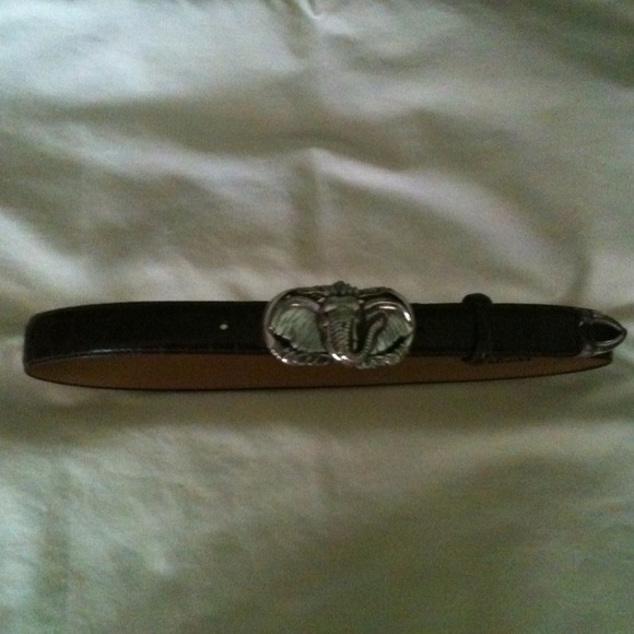 Brighton Leather Belt with Elephant Medallion