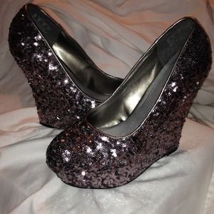 Sequined Wedges