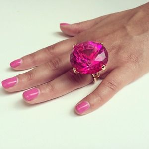 Pink & Gold Diamond Cocktail Ring