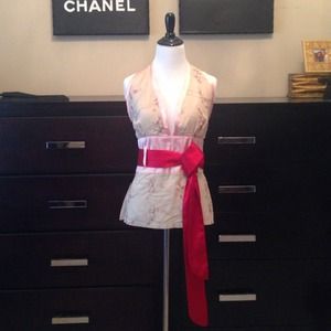 Meghan Noland Halter Top with Scarlet Sash NWT