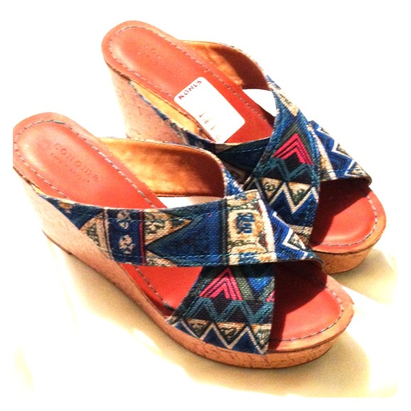 Backless wedge sandal