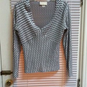 Long sleeve v neck shirt-reduced bc of stain