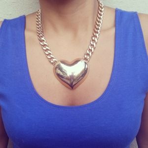 Gold Chain Heart Necklace