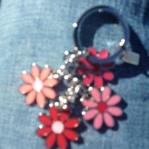 Coach flower keychain