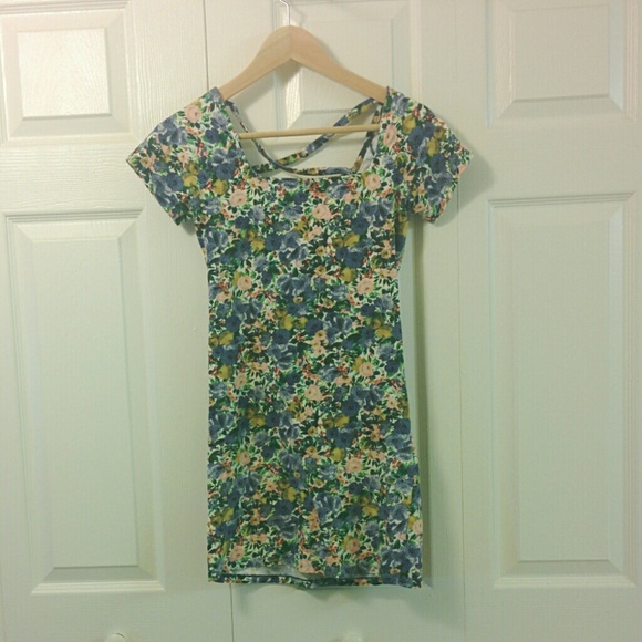 Zara floral bodycon dress
