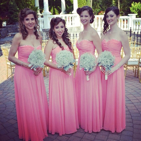 Cantaloupe colored prom/wedding dress