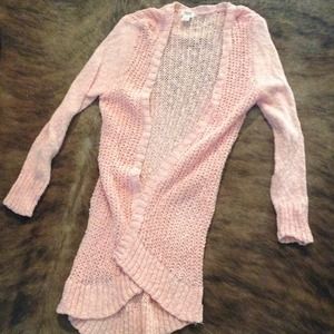 New coral long cardigan