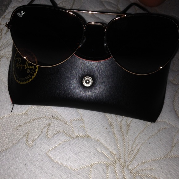Gold aviator sunglasses