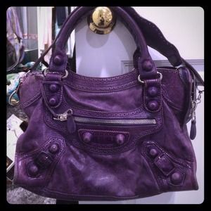 Balenciaga purple leather giant city bag- SOLD!!!!
