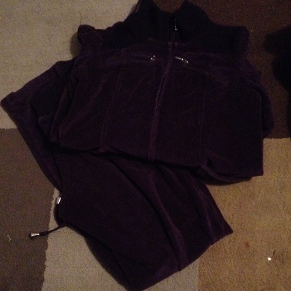 Purple track suit