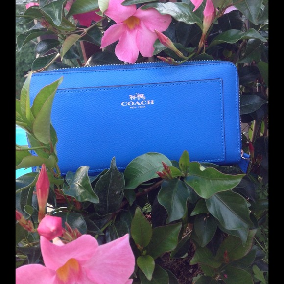 Coach Clutches & Wallets - ✋SOLD✋ Coach Blue Accordion Wallet