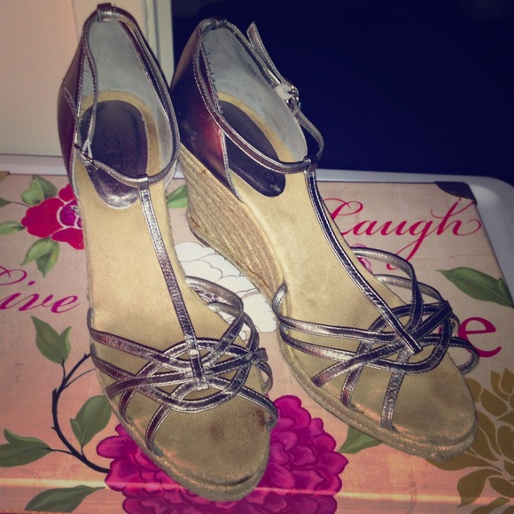 48% OFF Silver Strappy Espadrilles