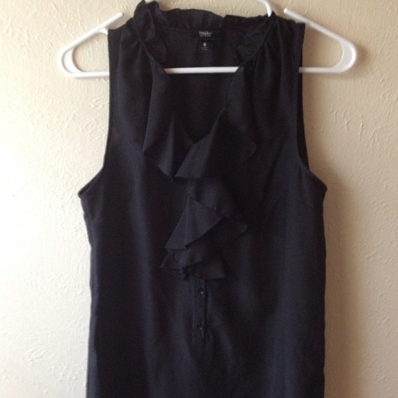 Black chiffon tank top